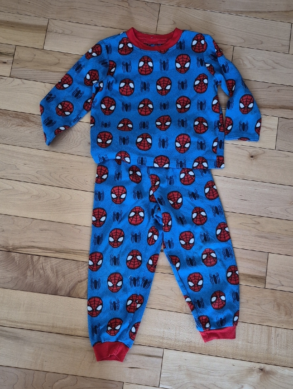 Boys Size 3 Spider-Man Blue & Red Kids Pajama Set